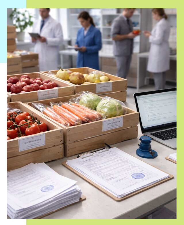 Сертификация овощей и фруктов в Нижневартовске от 8806 р. | Алешин-Нжт