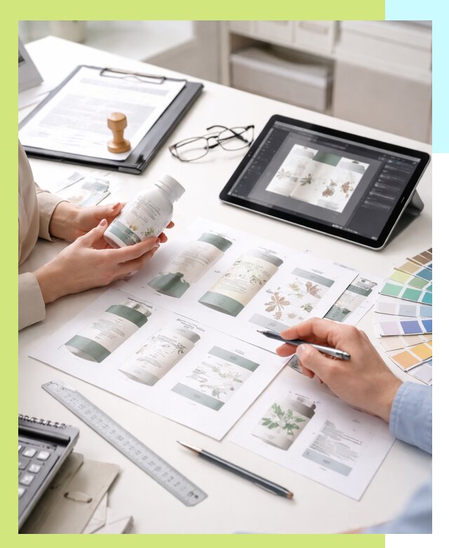 Профессиональная разработка дизайна и текста этикетки продукции в Нижневартовске