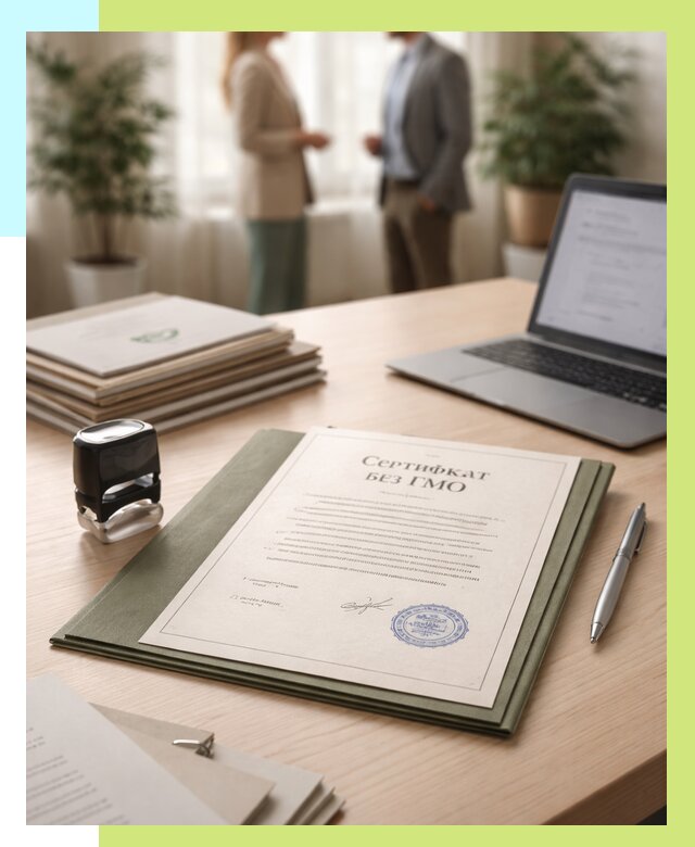 Сертификат без ГМО в Нижневартовске от 7770 р. оформить срочно Алешин-Нжт